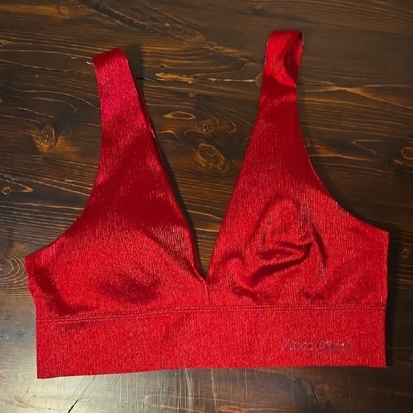 Vince Camuto Vibrant Red V-Neck Bralette - Picture 1 of 3